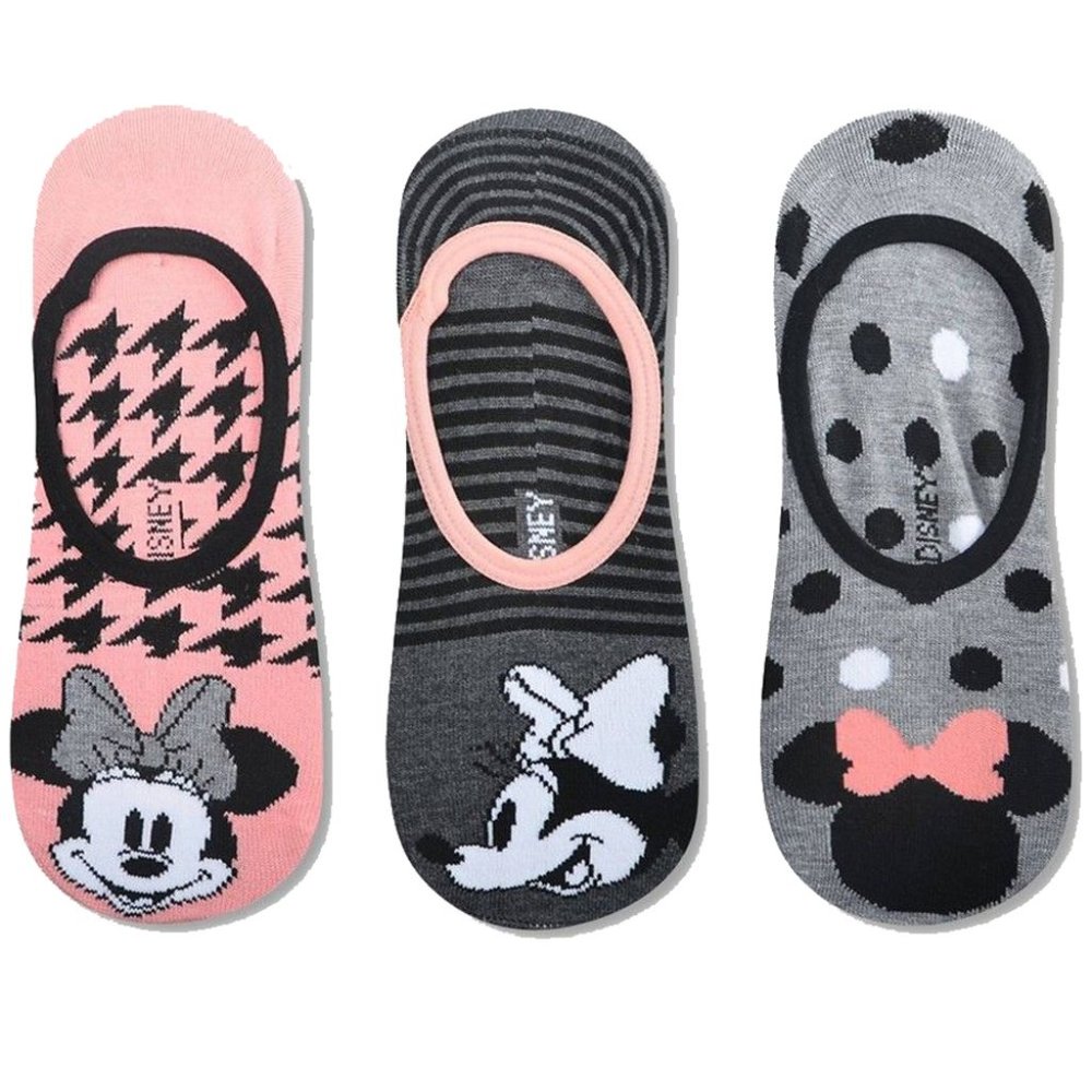 Minnie Mouse Socks Classic Minnie 3 Pair No Show